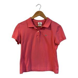Lacoste Polo Shirt Size 44 Pink Short Sleeves